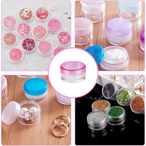 100 Pieces 3g Empty Sample Containers with Lids Cosmetic Jars with 5 Pieces Mini - Picture 5 of 7